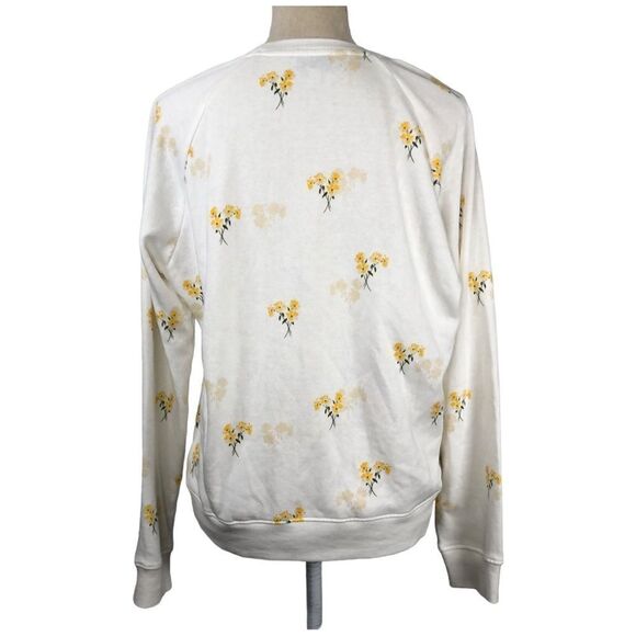 Lucky Brand Lightweight Sweatshirt Gold/Yellow Small Floral Size Medium - Picture 2 of 10